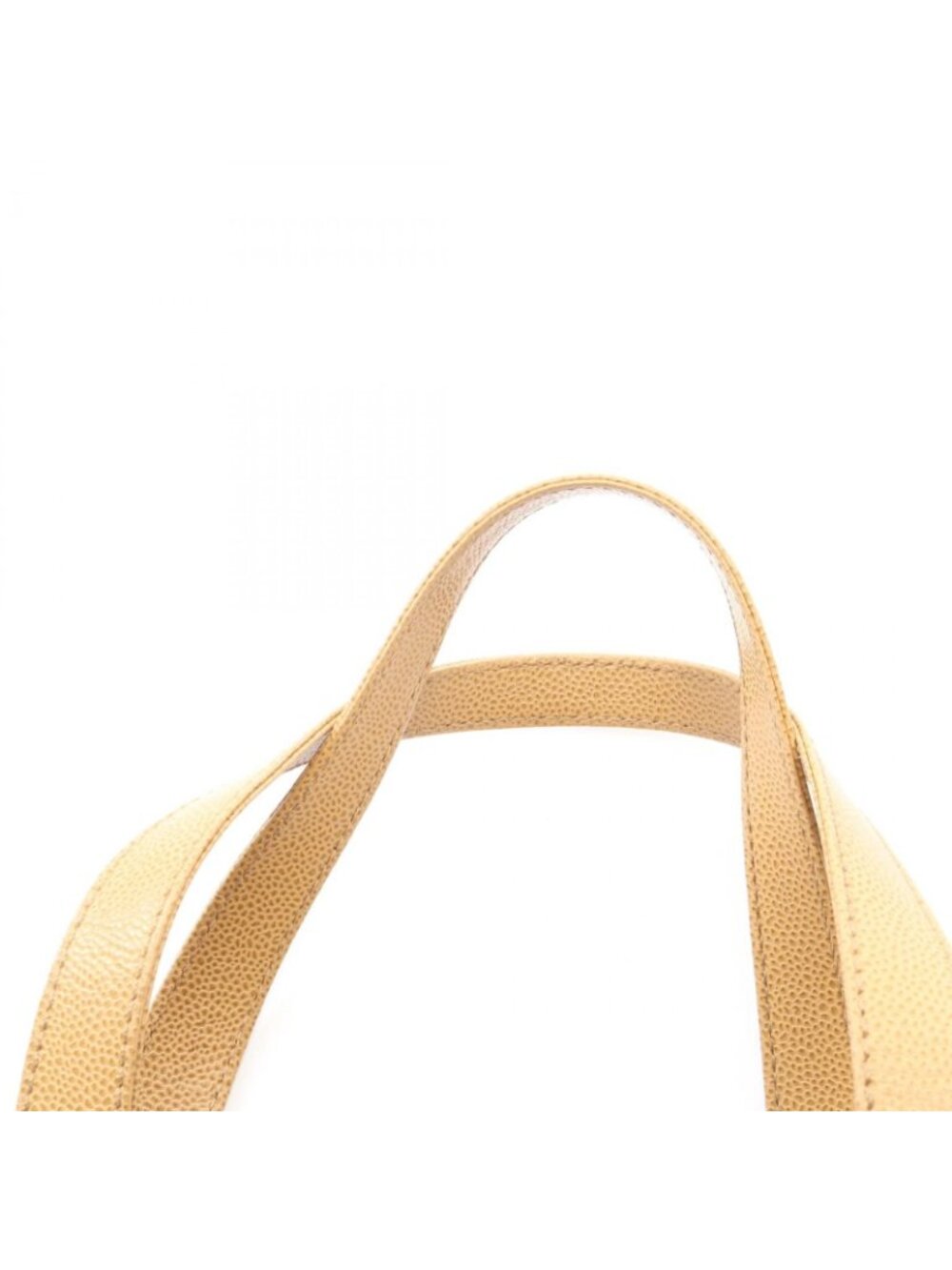 Chanel Tote CC Logo Beige Caviar Leather Handbag - Picture 7 of 10